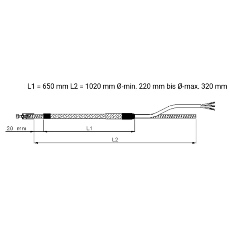 Karterfűtés öv FCH-50 / 650-1020mm 65W