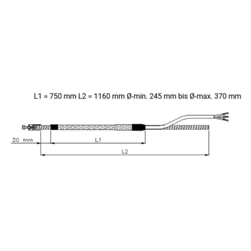 Karterfűtés öv FCH-60 / 750-1160mm 75W