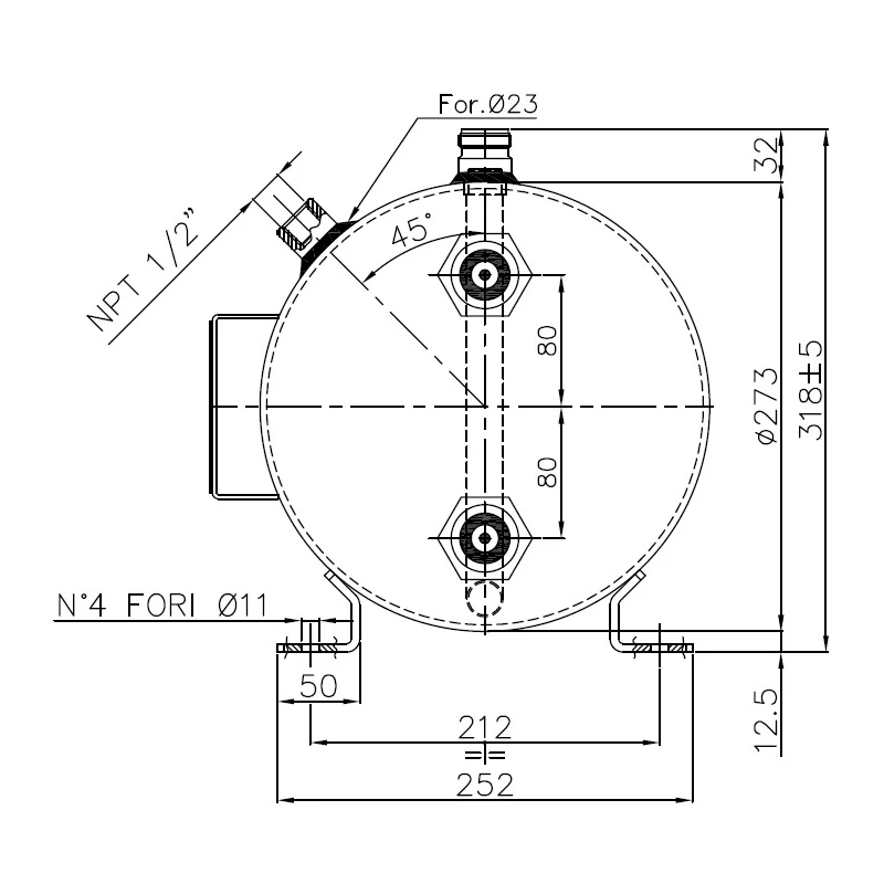 Folyadéktartály Frigomec FL-30L RHK-30/B fekvő 1700188B