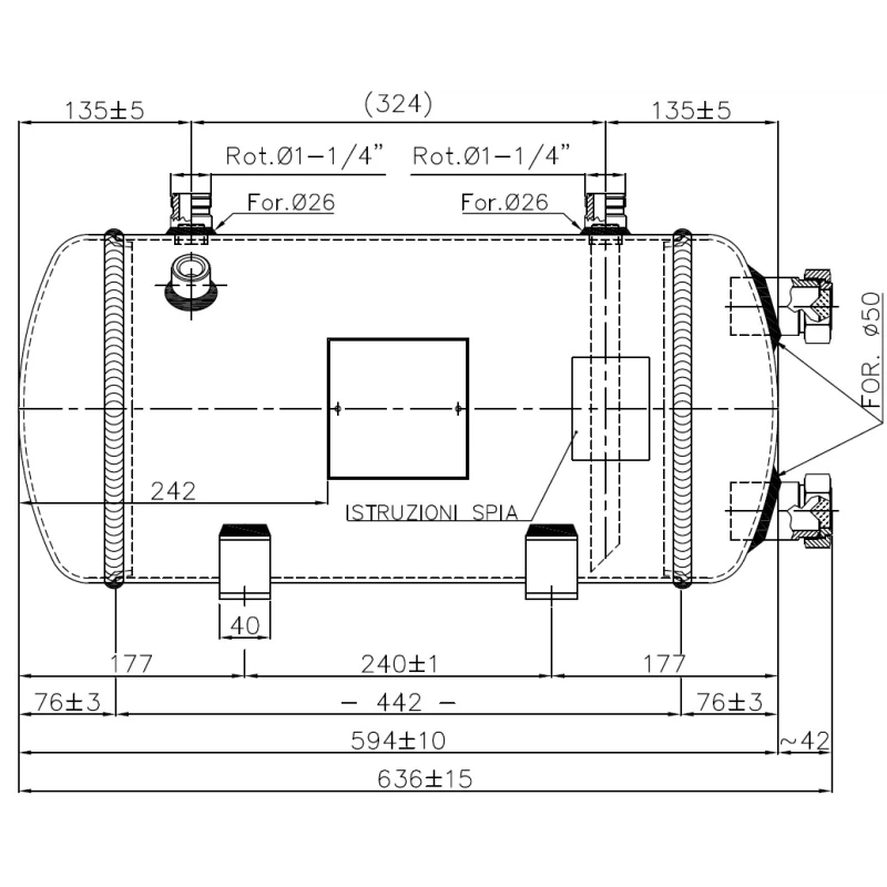 Folyadéktartály Frigomec FL-30L RHK-30/B fekvő 1700188B