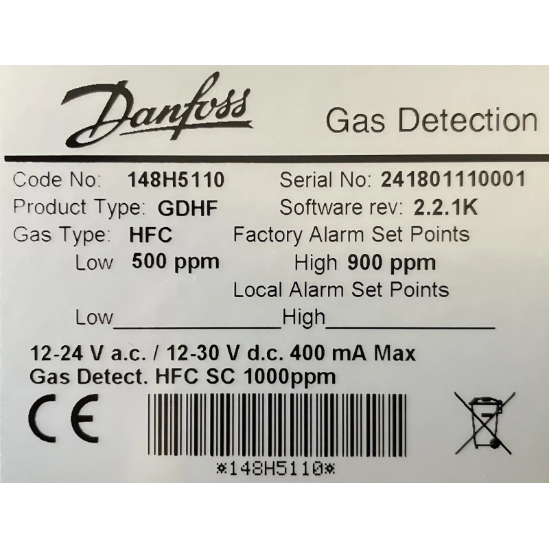 Danfoss GDHF gázérzékelő // 148H5110