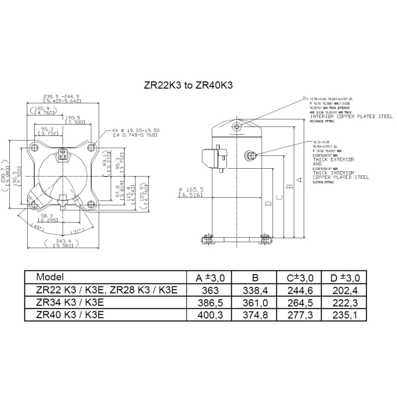 Kompresszor Copeland ZR36 KRE TFD-455 forrasztós