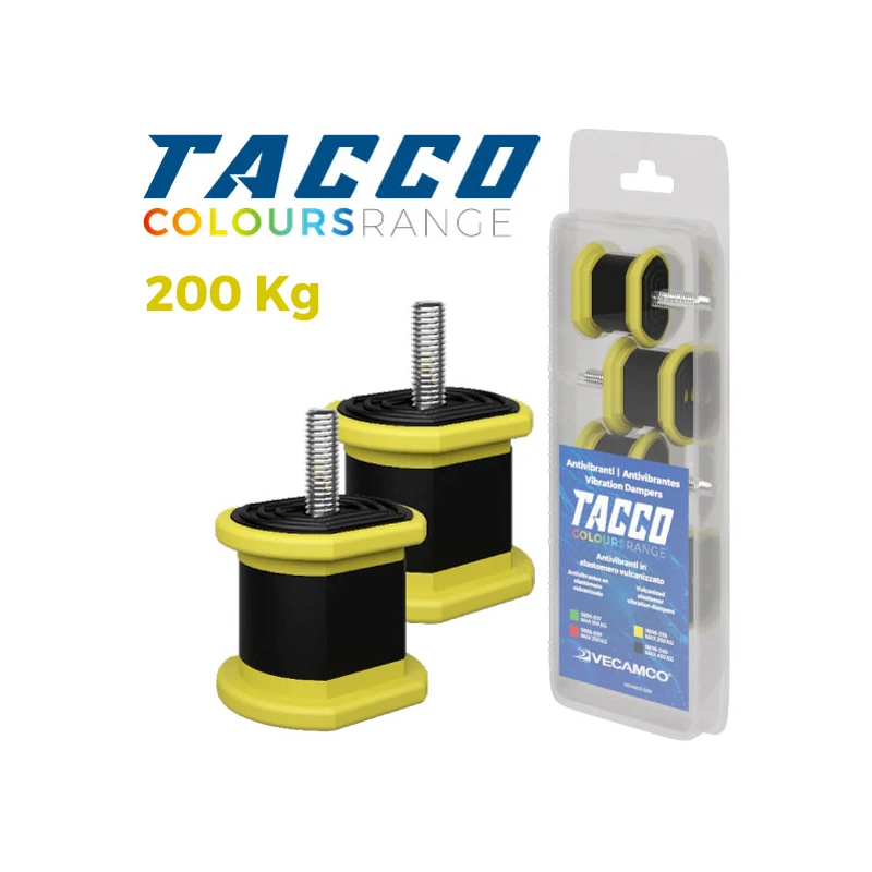 Vecamco TACCO sárga rezgéscsillapító – 200 kg-ig (4db/cs) 9898-038