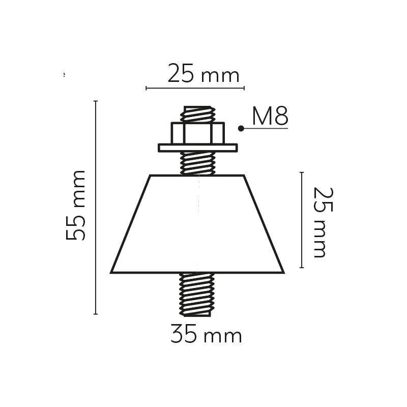 Vecamco vulkanizált rezgéscsillapító 50 kg-ig (4db/cs) 9898-023V