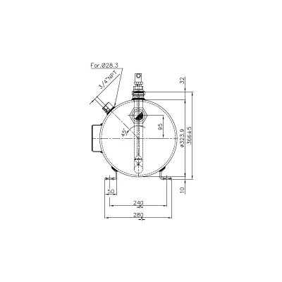 Folyadéktartály FL-100L Frigomec RHK-36/B fekvő 1330255B