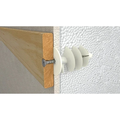 Polisztirol dűbel csavarmenetes 28x55mm Torx-40 / 50 db/csomag