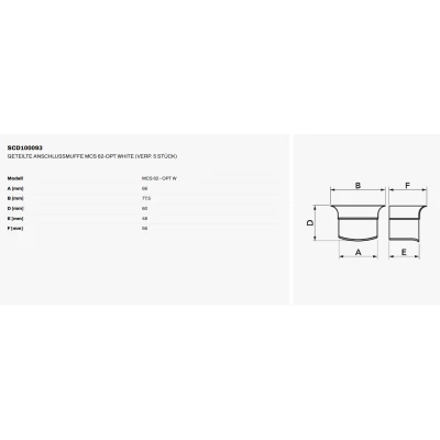 Smart Clima külső toldó elem 'gumis' MCS-062 / 62x50 - SCD100093