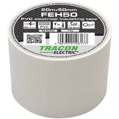 Szigetelő szalag villamossághoz 50 mm x 20m, fehér